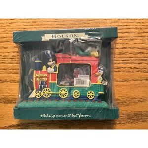 Holson Disney Mickey Express Train Photo Frame Hand Painted Mickey Goofy Donald